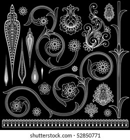 Set of decorative elements