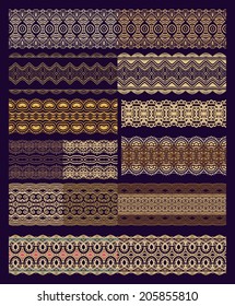 Set of decorative elements for art works 