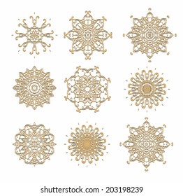 Set of decorative elements for Christmas decoration