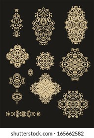 Set of decorative elements for decoration