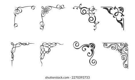 set of decorative elements for a design.