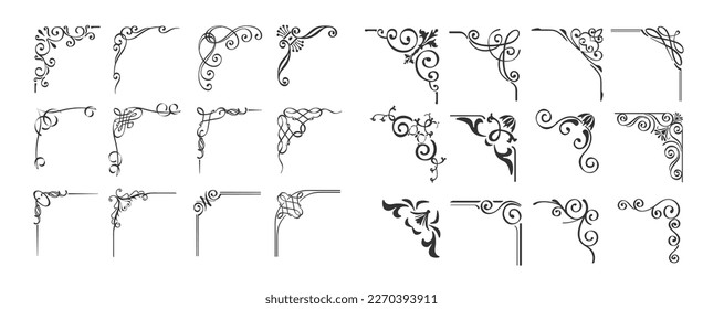 set of decorative elements for a design.