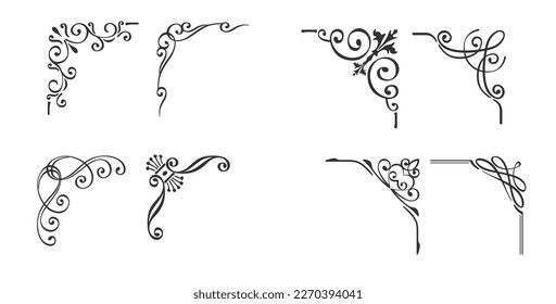 set of decorative elements for a design.