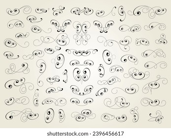 Set of  decorative elements for design isolated, editable. From the largest and best collection of decorative elements .