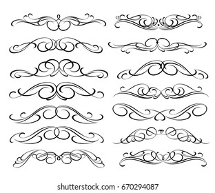 Set Decorative Elements Dividersvector Illustrationwell Built Stock ...