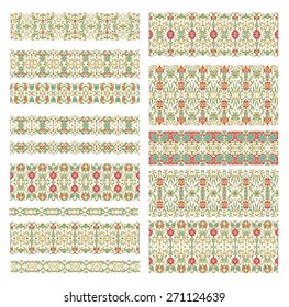 Set of decorative elements - flourish ribbons