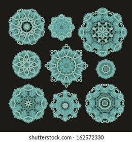 Set of decorative elements - rosettes