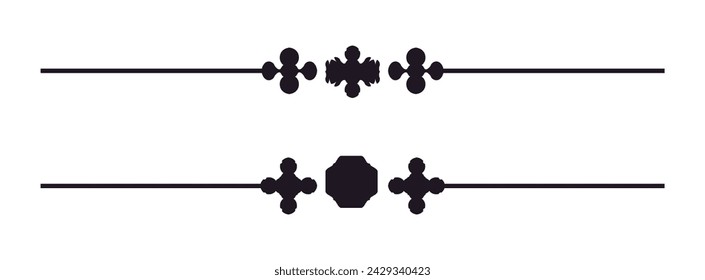 Set of decorative fancy lines vector