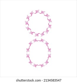 conjunto de vectores decorativos de marco de círculo floral