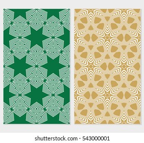 set of decorative floral and leave pattern. Vector seamless. For interior design, invitation, wallpaper.