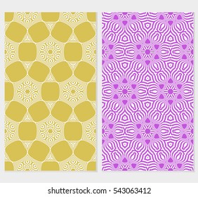 set of decorative floral and leave pattern. Vector seamless. For interior design, invitation, wallpaper.