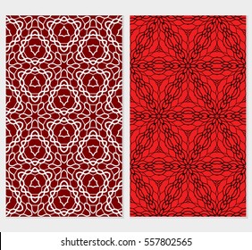set of decorative floral ornament. modern pattern. seamless vector illustration. for interior design, textile, wallpaper