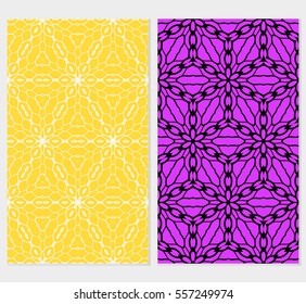 set of decorative floral ornament. seamless vector illustration. for design, invitation, wallpaper