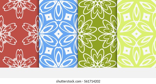 set of decorative floral ornament. seamless modern geometric pattern. Abstract Background Design. for design, wallpaper, invitation, fabric, decor.