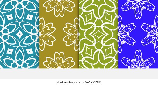 set of decorative floral ornament. seamless modern geometric pattern. Abstract Background Design. for design, wallpaper, invitation, fabric, decor.