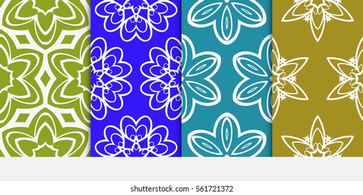 set of decorative floral ornament. seamless modern geometric pattern. Abstract Background Design. for design, wallpaper, invitation, fabric, decor.