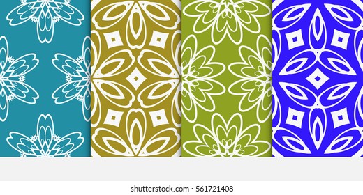 set of decorative floral ornament. seamless modern geometric pattern. Abstract Background Design. for design, wallpaper, invitation, fabric, decor.