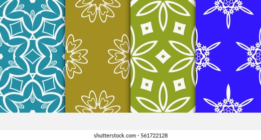 set of decorative floral ornament. seamless modern geometric pattern. Abstract Background Design. for design, wallpaper, invitation, fabric, decor.