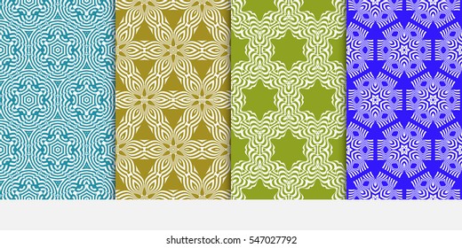 set of decorative floral ornament. vector illustration. for interior design, wallpaper, paper fill.