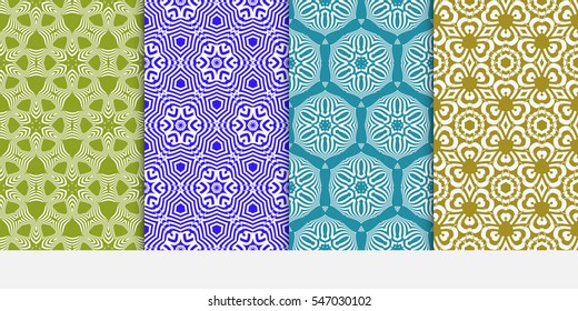 set of decorative floral ornament. vector illustration. for interior design, wallpaper, paper fill.