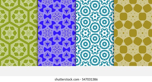 set of decorative floral ornament. vector illustration. for interior design, wallpaper, paper fill.