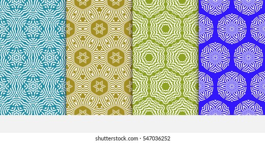set of decorative floral ornament. vector illustration. for interior design, wallpaper, paper fill.
