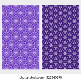 set of decorative floral seamless pattern background. Luxury texture for wallpaper, invitation. Vector illustration. purple color.