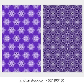 set of decorative floral seamless pattern background. Luxury texture for wallpaper, invitation. Vector illustration. purple color.