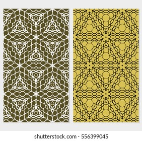 set of decorative floral seamless pattern. lace ornament. Vector illustration. for design invitation, background, wallpaper