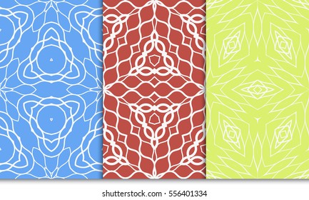 set of decorative floral seamless pattern. vector illustration. for invitation, greeting card, wallpaper, interior design