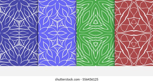 set of decorative floral seamless pattern background. Luxury texture for wallpaper, invitation. Vector illustration. color.