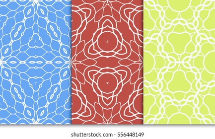 set of decorative floral seamless pattern. vector illustration. for invitation, greeting card, wallpaper, interior design