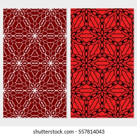 set of decorative floral seamless pattern.  vector illustration. for invitation, greeting card, wallpaper, interior design