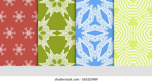 set of decorative floral seamless pattern background. Luxury texture for wallpaper, invitation. Vector illustration.