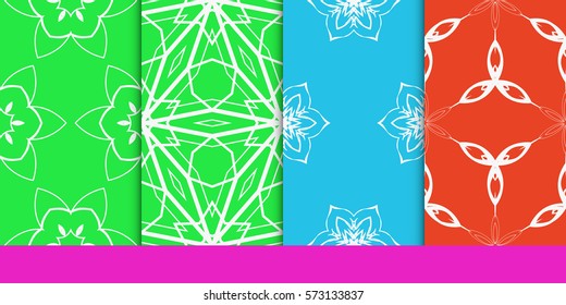 set of decorative floral seamless pattern. vector illustration. for invitation, greeting card, wallpaper, interior design