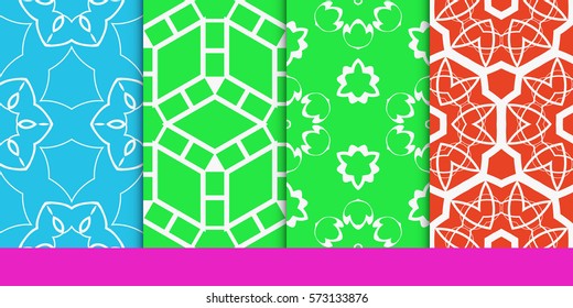 set of decorative floral seamless pattern. vector illustration. for invitation, greeting card, wallpaper, interior design