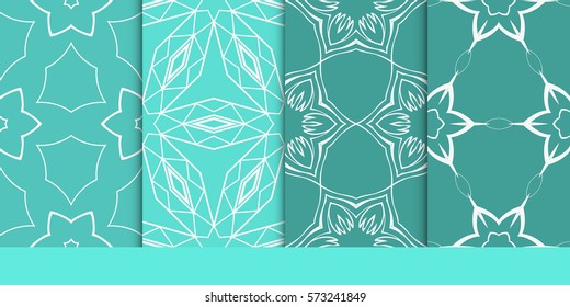 set of decorative floral seamless pattern. vector illustration. for invitation, greeting card, wallpaper, interior design