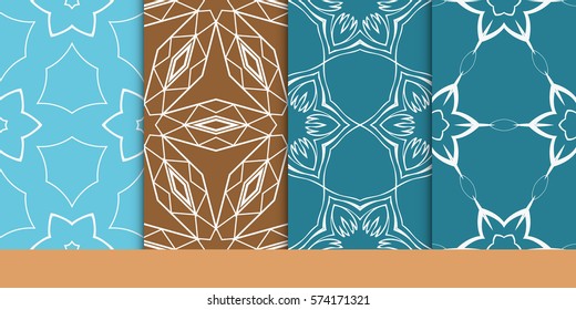 set of decorative floral seamless pattern. vector illustration. for invitation, greeting card, wallpaper, interior design