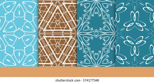 set of decorative floral seamless pattern. vector illustration. for invitation, greeting card, wallpaper, interior design