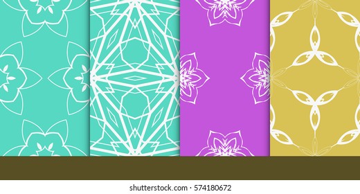 set of decorative floral seamless pattern. vector illustration. for invitation, greeting card, wallpaper, interior design