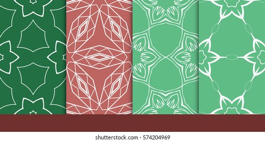 set of decorative floral seamless pattern. vector illustration. for invitation, greeting card, wallpaper, interior design