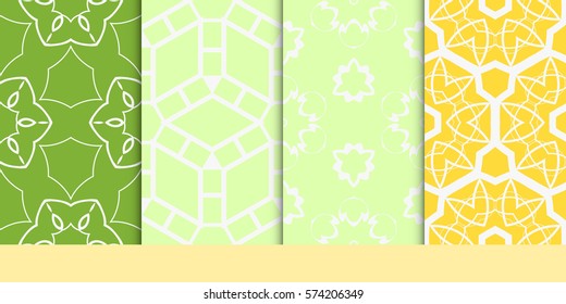 set of decorative floral seamless pattern. vector illustration. for invitation, greeting card, wallpaper, interior design