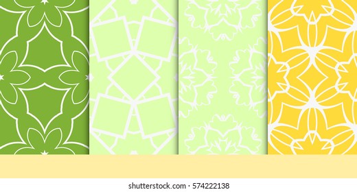 set of decorative floral seamless pattern. vector illustration. for invitation, greeting card, wallpaper, interior design