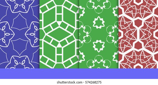 set of decorative floral seamless pattern. vector illustration. for invitation, greeting card, wallpaper, interior design