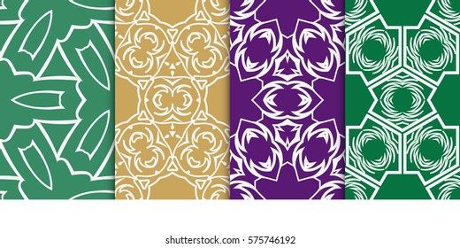 set of decorative floral seamless pattern. vector illustration. for design, fabric, invitation, print