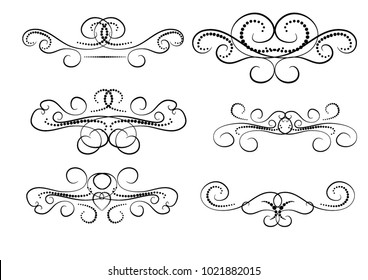 Set of decorative florish dividers, borders