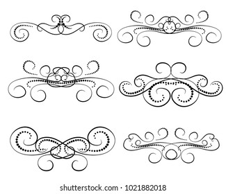 Set of decorative florish dividers, borders