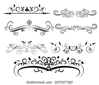 Set of decorative florish dividers, borders