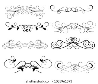 Set of decorative florish dividers, borders