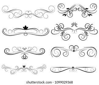 Set of decorative florish dividers, borders